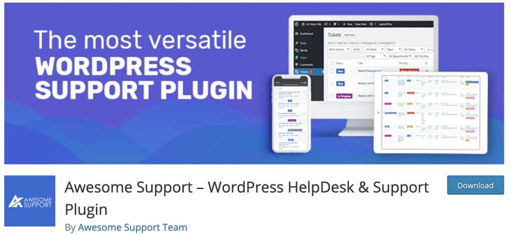 Awesome Support – WordPress HelpDesk & Support Plugin