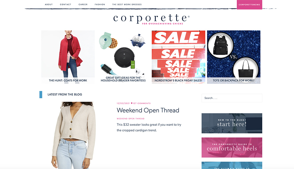 Corporette blog for women inspiration