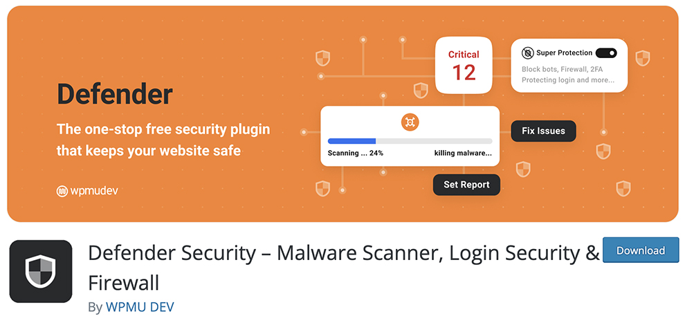 Defender Security – Malware Scanner, Login Security & Firewall