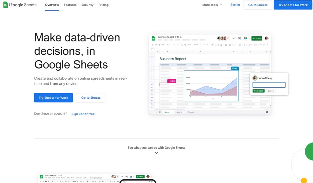 Google sheets