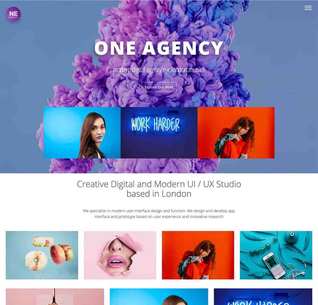 one agency elementor template