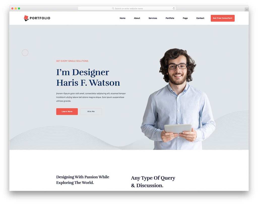 personal portfolio template free