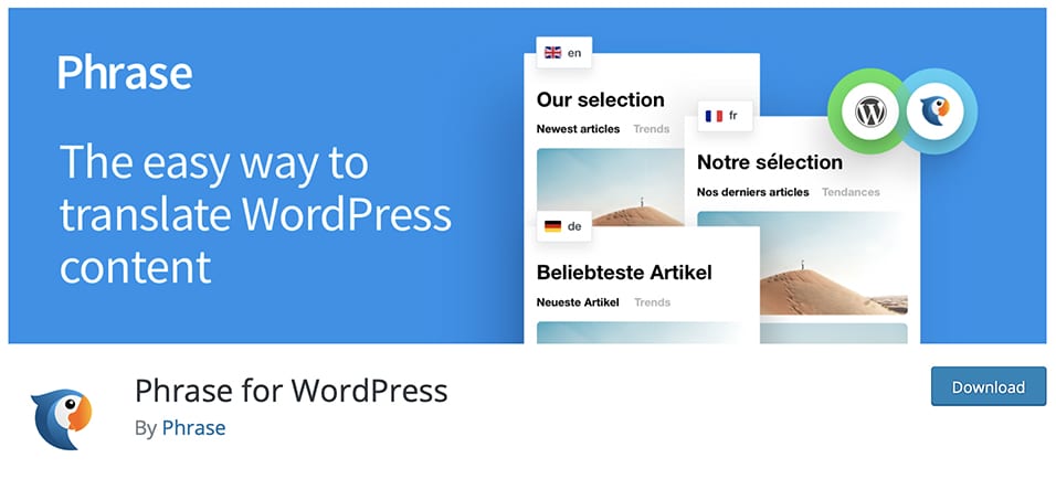 Phrase for WordPress translation plugin