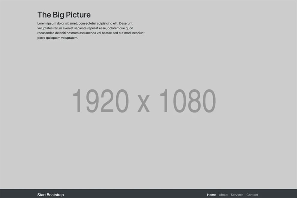 the big picture free portfolio template