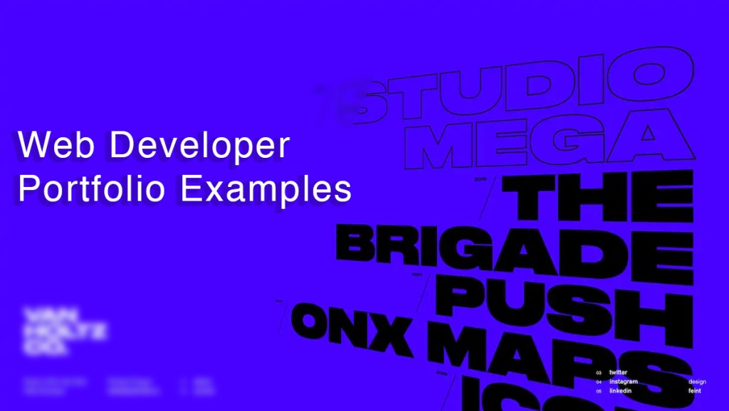 Best examples of web developer portfolio 