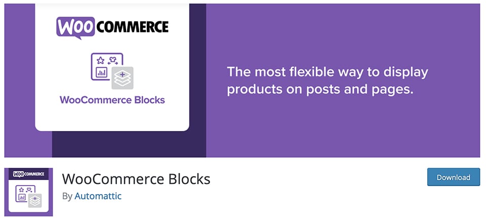 woocommerce blocks free Gutenberg plugin