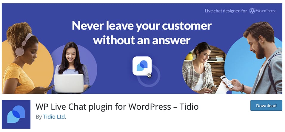 WP Live Chat plugin for WordPress – Tidio