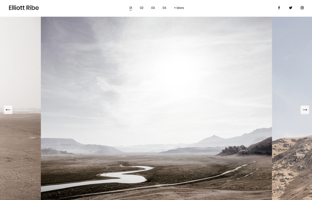 Elliott photography Squarespace template