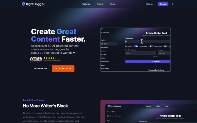 RightBlogger-AI-Powered-Content-Tools-for-Bloggers