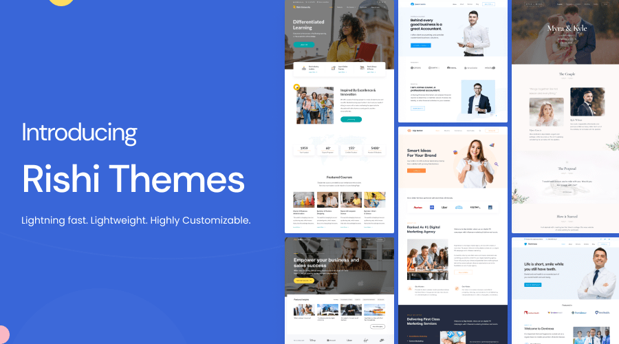 Rishi Theme is a core vital optimized WordPress theme