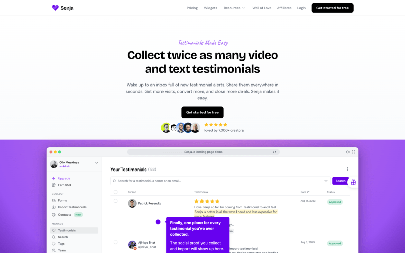 Senja-Collect-Manage-and-Share-Testimonials